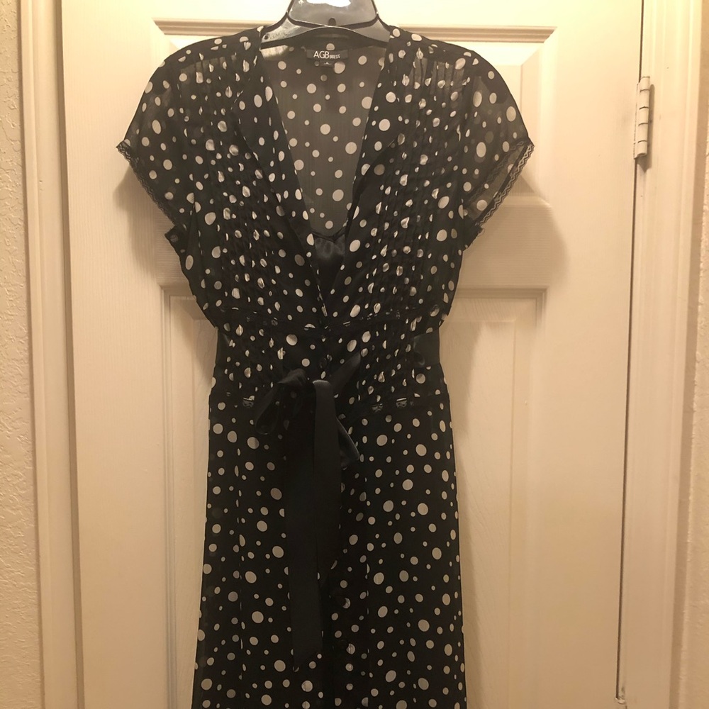 Beautiful Black Sheer AGB Dress .